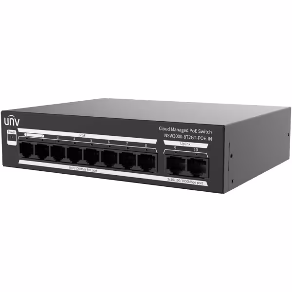 Kaufen UNIVIEW UV-NSW3000-8T2GT-POE-IN Uniview Switch Cloud-verwaltet PoE L2 – 8 PoE-Ports 10/100M + 2 Gigabit-Uplinks – Leistun