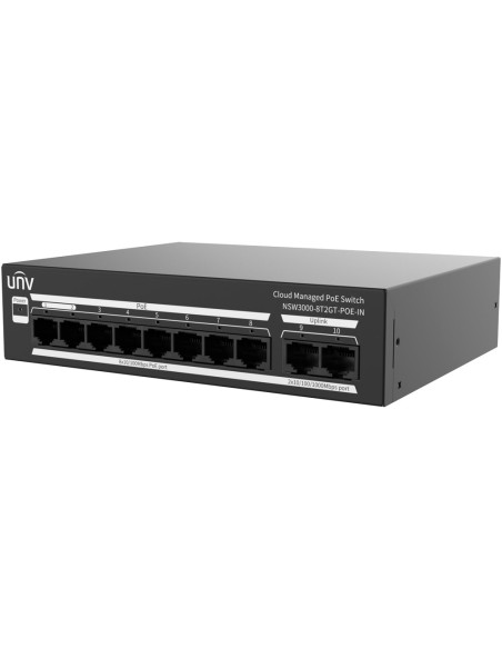 Acheter UNIVIEW UV-NSW3000-8T2GT-POE-IN Switch Uniview Cloud géré PoE L2 - 8 ports PoE 10/100M + 2 liaisons montantes Gigabit - 