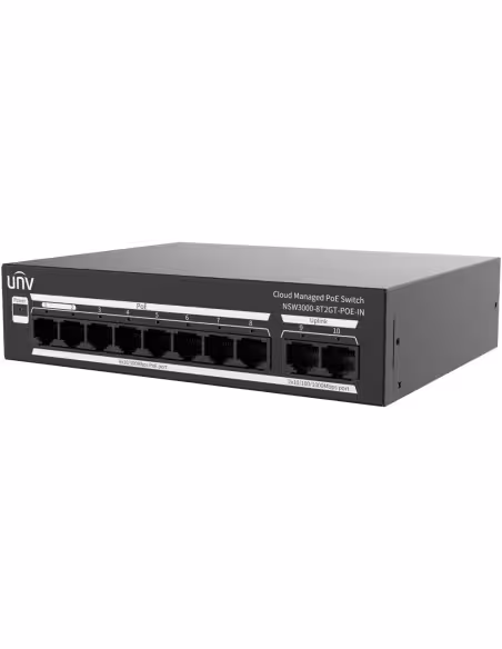 Kaufen UNIVIEW UV-NSW3000-8T2GT-POE-IN Uniview Switch Cloud-verwaltet PoE L2 – 8 PoE-Ports 10/100M + 2 Gigabit-Uplinks – Leistun