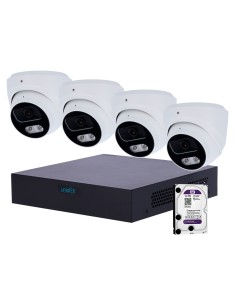 Comprar UNIVIEW UV-NVRKIT108T-4 Kit de Videovigilancia Uniarch - NVR 8 canales IP | 1 TB HDD - 4 Cámaras Turret IP67 - Plug &amp