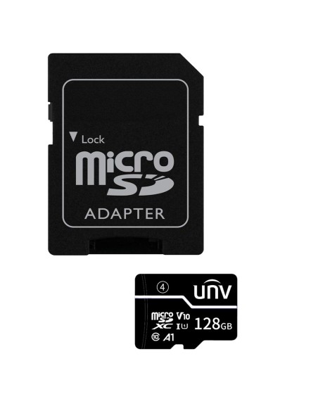 UniView UV-TF-128G-T-C Cartão microSD com adaptador Univip - Capacidade 128 GB - Classe 10 | Velocidade R / W: 75/35 MB / S - ci