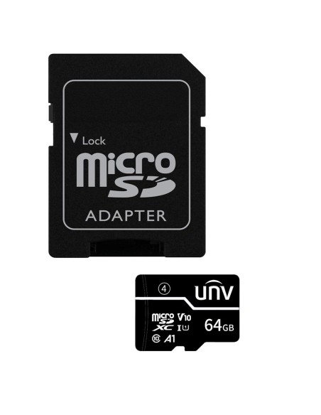 UniView UV-TF-64G-T-C cartão microSD com adaptador Uniview - Capacidade 64 GB - Classe 10 | Velocidade R / W: 75/35 MB / S - Cic