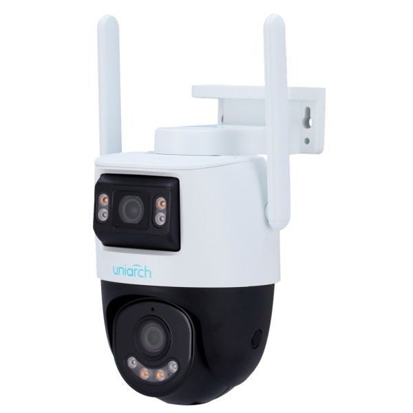 Uniarch UV-UHO-P2S-M55F34 IP Camera WiFi Uniarch | 5MP - Lente Dupla 2,8 mm panorâmica e 4mm PTZ - GO 30M | Luz branca 30 m | D