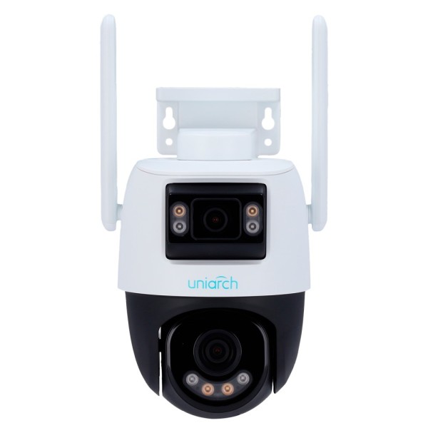 Uniarch UV-UHO-P2S-M55F34 IP Camera WiFi Uniarch | 5MP - Lente Dupla 2,8 mm panorâmica e 4mm PTZ - GO 30M | Luz branca 30 m | D