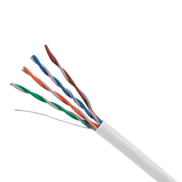 UniView UV-UTP5E-300-BC24AWG-DCA-B-W Cabo UTP Categoria 5e, - Driver OFC, 100% Cobre - Diâmetro 24 AWG-0.49mm - Certi