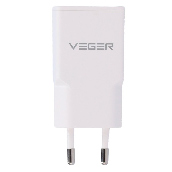 Veger VG-30W1A1c Veger - USB Charger QC3.0 / PD3.0 - Power 30W - Carregar 2 dispositivos de cada vez - USB-A, USB-C - Colo