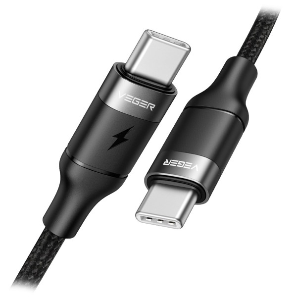 Kaufen VEGER VG-CC02 Veger – USB2.0-Kabel für Laptops – USB-C zu USB-C – Metallgehäuse, geflochtenes Nylon – Länge 1.5m