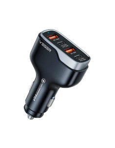 Comprar VEGER VG-CC53-2A2C VEGER - Mechero coche - Potencia 66W - Carga rápida 30W - Salidas 2x USB-C, 2x USB-A  - Color Negro V