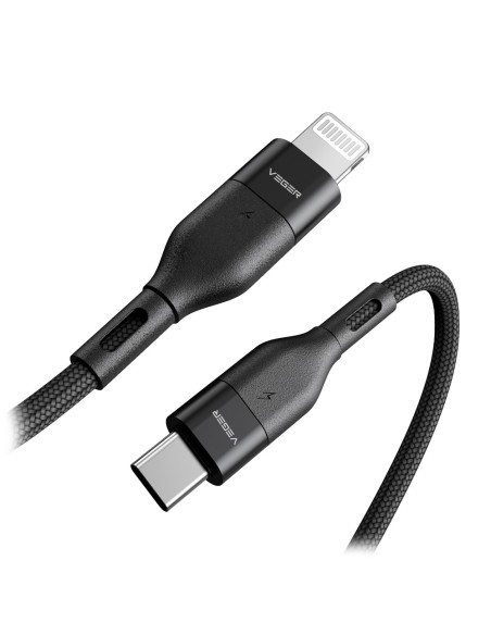 Kaufen VEGER VG-CL01 Veger – USB2.0-Kabel für Laptops – USB‑C auf Lightning – Metallgehäuse, geflochtenes Nylon – Länge 1