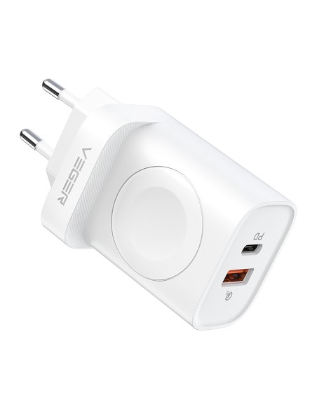 Veger VG-W002e Veger - USB e carregador sem fio (para iWatch) - 25W Power - Charge rápido 22.5W - USB-A, USB-C e INA Saídas