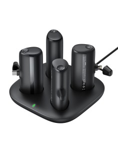 Veger VG-W007 Veger 4 bancos de potência com base de carregamento - 5000mAh / capacidade do banco - Pino Pogo, Bilhetes USB-C, C