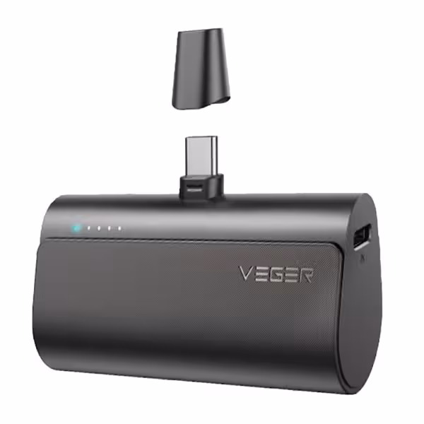 Kaufen VEGER VG-W0556 VEGER Mini-Powerbank – Kapazität 5000 mAh – USB-C-Eingang, USB-C-Anschluss – Ausgang: USB-C-Anschluss – LE