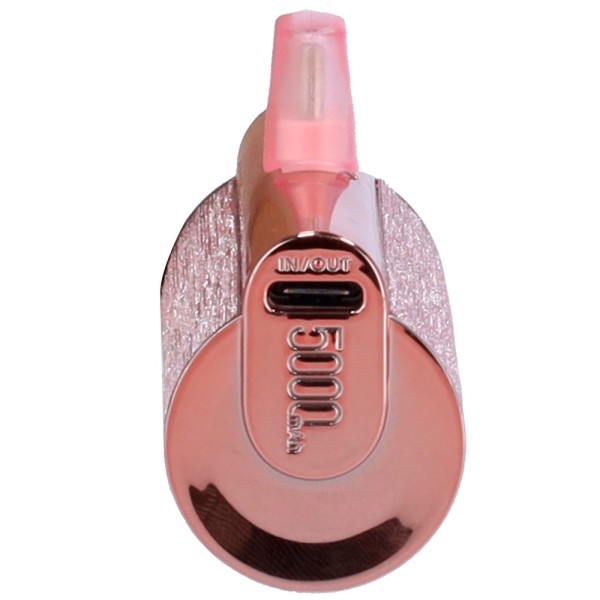 Vger VG-W0573-R Mini Banco de Energia com LED Let - Capacidade 5000mAh - Entrada de Porta USB-C - Porta USB-C, Conector