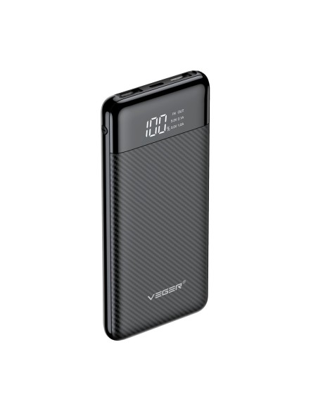 Kaufen VEGER VG-W1087 VEGER Powerbank mit LCD-Display – Kapazität 10000 mAh – Eingänge USB-C, Micro-USB – Ausgänge USB-C, USB-A