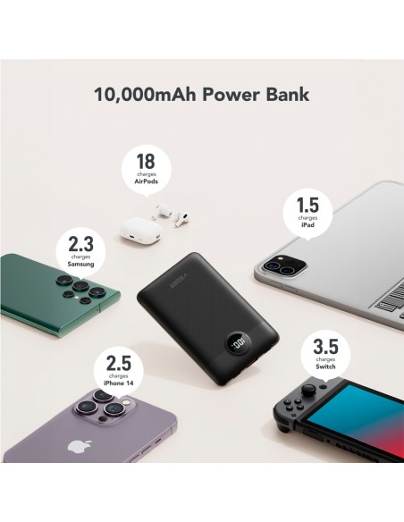 Acheter VEGER VG-W1170 VEGER Batterie externe avec écran LCD - Capacité 10000mAh - Entrées Lightning, USB-C, câble USB-C - Sorti