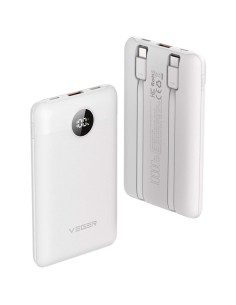 Acheter VEGER VG-W1170-W VEGER Batterie externe avec écran LCD - Capacité 10000mAh - Entrées Lightning, USB-C, câble USB-C - Sor
