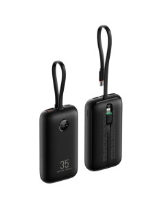 Veger VG-W1188 Veger Power Bank com tela LCD - 10000mAh Capacidade - Usb-C Entradas, cabo USB-C - Saídas USB-C, USB-A e CAB