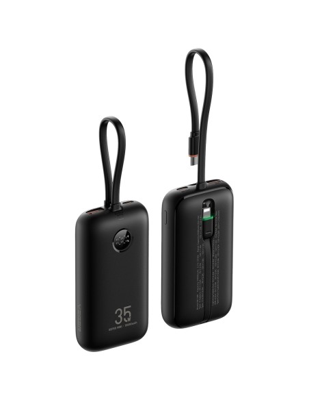 Veger VG-W1188 Veger Power Bank com tela LCD - 10000mAh Capacidade - Usb-C Entradas, cabo USB-C - Saídas USB-C, USB-A e CAB