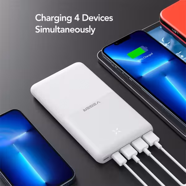 Acheter VEGER VG-W2060 VEGER Batterie externe avec LEDs de charge - Capacité 20000mAh - Entrées USB-C, Micro USB, Lightning - So