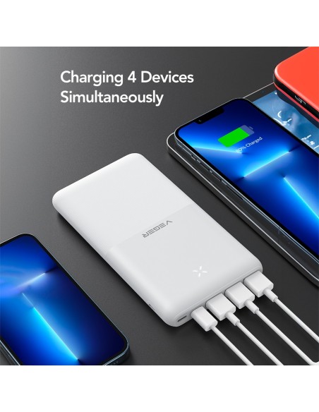 Kaufen VEGER VG-W2060 VEGER Powerbank mit Lade-LEDs – Kapazität 20000 mAh – USB-C-, Micro-USB- und Lightning-Eingänge – Ausgänge