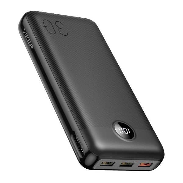 Acheter VEGER VG-W3008PD-L30 VEGER Batterie externe avec écran LCD - Capacité 30000mAh - Entrées USB-C, Micro USB - Sorties USB-