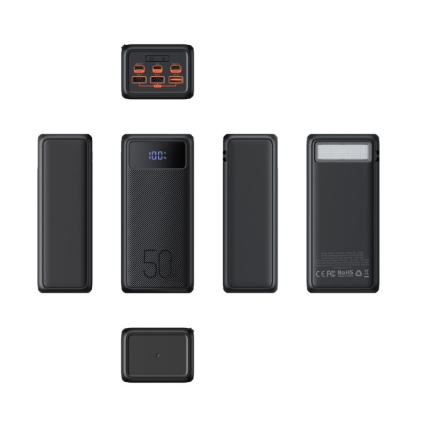 Comprar VEGER VG-W5001 VEGER Power bank con pantalla LCD - Capacidad 50000mAh - Entradas USB-C, Micro USB, Lightning - Salidas U