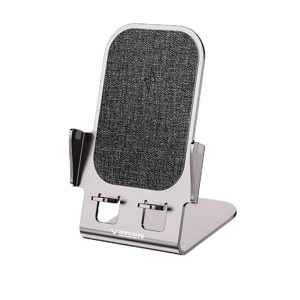 Veger VG-Y53 Carregador Sem Fio Ver - Potência 15W - Entrada USB-C - Carregamento rápido - Saída sem fio - cor de prata