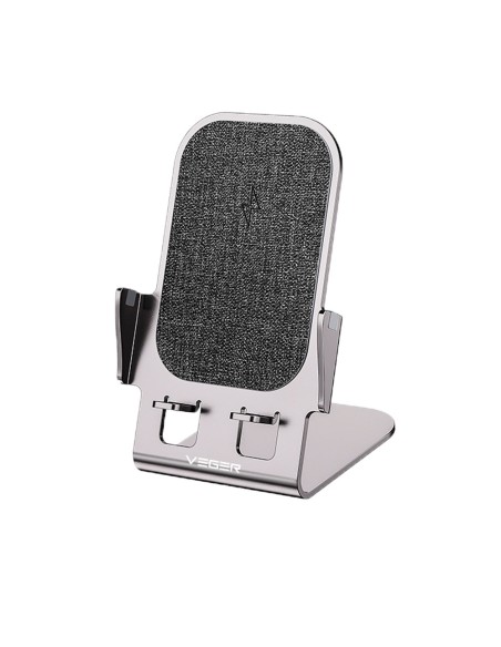 Veger VG-Y53 Carregador Sem Fio Ver - Potência 15W - Entrada USB-C - Carregamento rápido - Saída sem fio - cor de prata