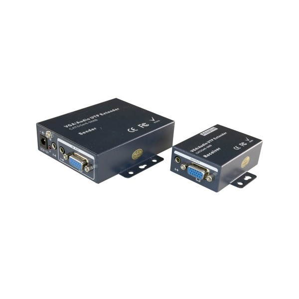 Kaufen OEM VGA-EXT aktiver VGA-Extender – Sender und Empfänger – Reichweite 100 m – Über UTP-Kabel Cat 5/5e/6 – Bis zu 1920x1440