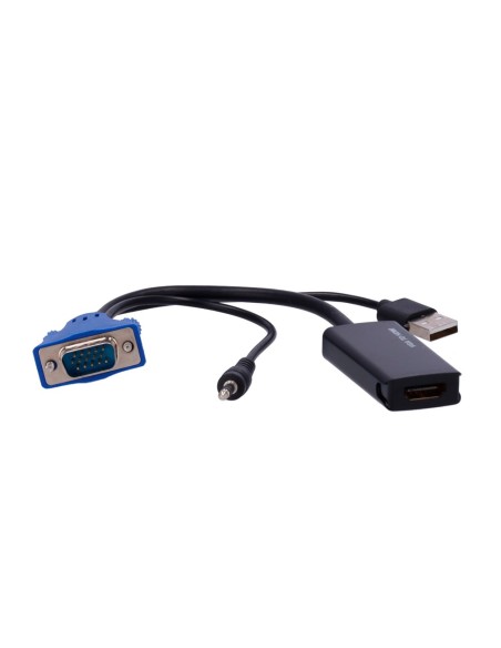 Kaufen OEM VGA-HDMI-Adapter von VGA+Audio zu HDMI – Wandelt einen VGA+Audio-Ausgang in HDMI um – Auflösung 1080p/720p – Eingang
