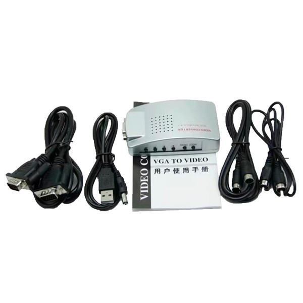 OEM VGA-Video-Converter Video Adaptador - Tickets: VGA - Saída: Vídeo VGA, S-Video e RCA - várias resoluções suportadas