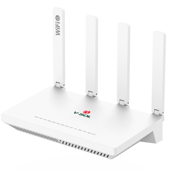 Comprar VSOL VSOL-HG3232AX30T V-SOL Router ONT Wi-Fi 6 - 1X PON  4x LAN RJ45 GE 1x RJ11 1x CATV 1x USB3.0 - 802.11ax 3x3 doble b