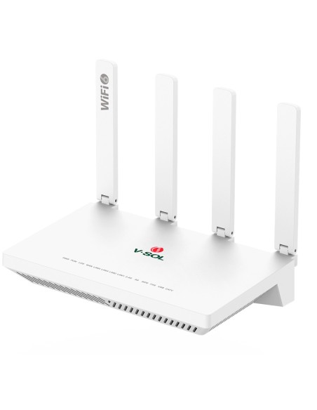 Comprar VSOL VSOL-HG3232AX30T V-SOL Router ONT Wi-Fi 6 - 1X PON  4x LAN RJ45 GE 1x RJ11 1x CATV 1x USB3.0 - 802.11ax 3x3 doble b