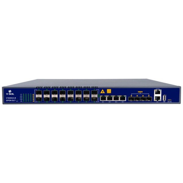Vsol vsol-v1600g2-b v-sol 16 pusos Pon GPON OLT - 4 portas RJ45 GE + 4 SFP + (1GE / 10GE) - até 128 em imposto - distância