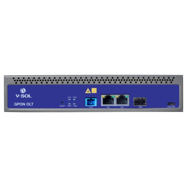 VSOL VSOL-V1600GS-F V-Sol Single Pon GPON OLT - 2 portas RJ45 10/100/1000 Mbps + 1 Porta SFP + 1 / 10Gigabit - até 128 ont 
