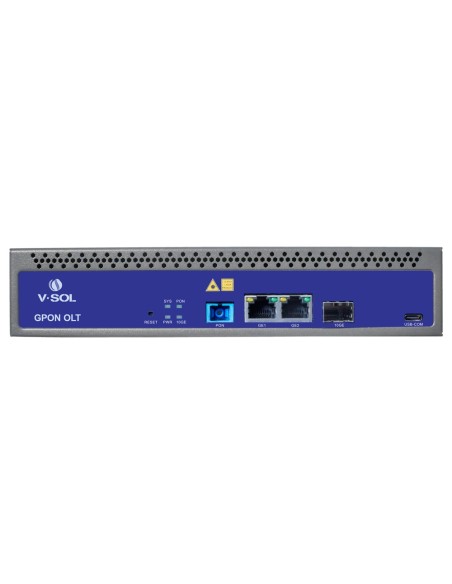 VSOL VSOL-V1600GS-F V-Sol Single Pon GPON OLT - 2 portas RJ45 10/100/1000 Mbps + 1 Porta SFP + 1 / 10Gigabit - até 128 ont 