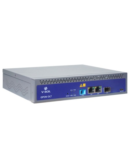 Comprar VSOL VSOL-V1600GS-F V-SOL Single Pon Gpon OLT  - 2 Puertos RJ45 10/100/1000 Mbps + 1 Puerto SFP+ 1/10Gigabit - Hasta 128