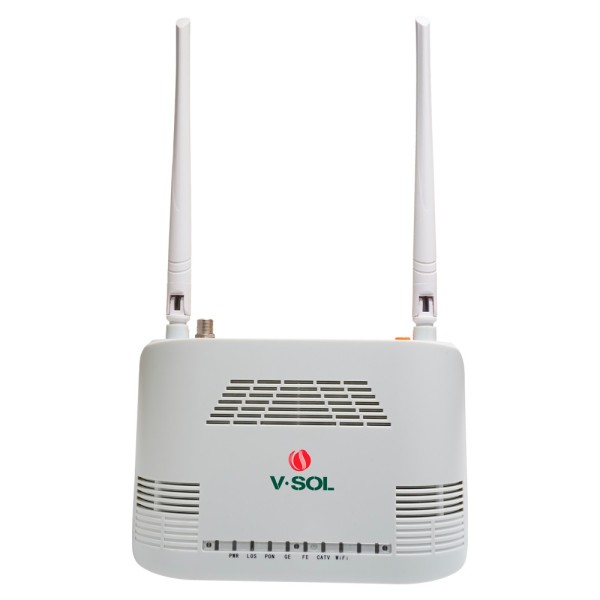 VSOL VSOL-V2802GWT V-Sol Router Ont Wi-Fi 4 CATV - 1x Pon 1x LAN RJ45 Fe 1x LAN RJ45 GE 1X CATV - 802.11ac 2x2 banda dupla 2.4 e
