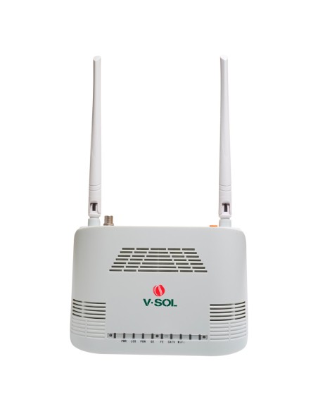 VSOL VSOL-V2802GWT V-Sol Router Ont Wi-Fi 4 CATV - 1x Pon 1x LAN RJ45 Fe 1x LAN RJ45 GE 1X CATV - 802.11ac 2x2 banda dupla 2.4 e