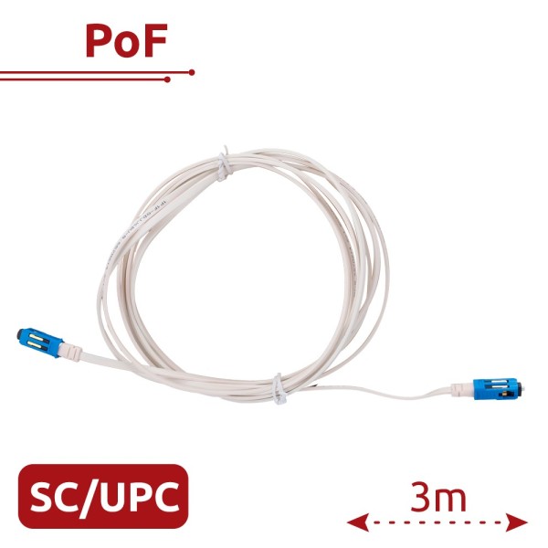 Comprar VSOL VSOL-VPOF-SC-UPC-3M V-SOL - Cable PoF - Permite inyectar datos y alimentación por fibra - Conector SC UPC simplex -