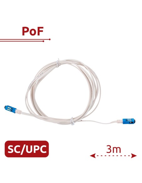 VSOL VSOL-VPOF-SC-UPC-3M V-Sol - POF - Permite que você injetar dados e energia de fibra - Conector SC UPC Simplex - Longitu