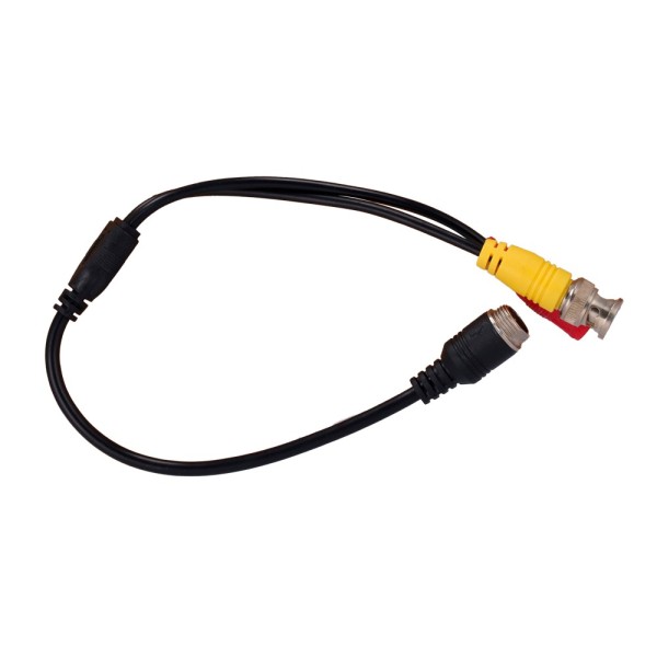 OEM VW-Cable-M12-BNC Cabo M12M para BNC + Cable de Conversão para Streamex - Streamax compatível - Comprimento 35cm
