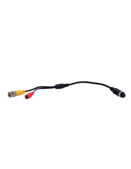 OEM VW-MON-Cable-BNC-Out Cable M12F para BNC + DC - Cabo de saída de vídeo para monitor - Streamax compatível - Comprimento 35cm