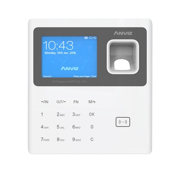 ANVIZ W1-PRO Presença Controle - Pegada, Em e Pin Card - 3.000 usuários | 100.000 registros - TCP / IP, Wi-Fi e USB - 2.8 & quo