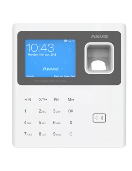 ANVIZ W1-PRO Presença Controle - Pegada, Em e Pin Card - 3.000 usuários | 100.000 registros - TCP / IP, Wi-Fi e USB - 2.8 & quo
