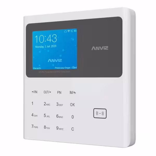 Kaufen ANVIZ W1C-PRO Zeiterfassungsgerät – EM-Karte und PIN – 10.000 Benutzer | 100.000 Datensätze – TCP/IP und USB – 2,8"