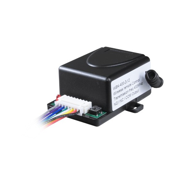 Comprar YLI WBK-400-2-12 Relé inalámbrico con mando - Para puerta de parking - Funcionamiento NO/NC/COM - Frecuencia 433.92 MHz 