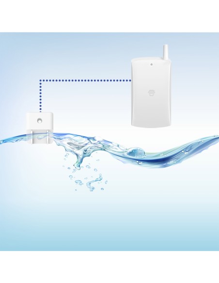 Acquistare CHUANGO WI-210 Rilevatore di allagamento - Wireless - Antenna esterna - Indicatore LED di batteria scarica - Sonda ca