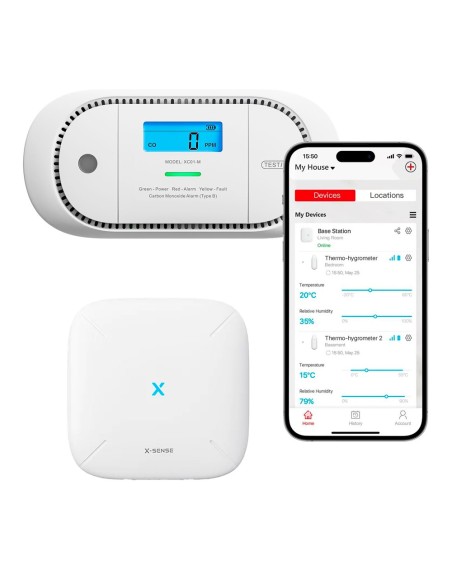 Kaufen X-SENSE XC01-M autonomer CO-Melder von X-Sense – Verbindung mit dem HUB SBS50 für die Kommunikation per App – Ermöglicht 