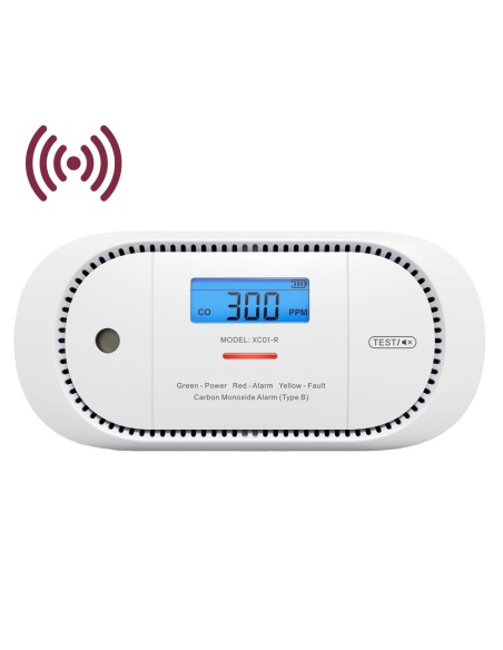 Comprar X-SENSE XC01-WR Detector de CO autónomo X-Sense - Permite conectar 24 detectores por RF 868MHz - Duración de la batería 